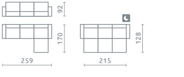 Rozměry sedačky Loft III